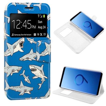 Funda  Flip Cover para Samsung G960 Galaxy S9 Dibujos Tiburón