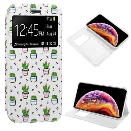 Funda  Flip Cover para iPhone XS Max Dibujos Cactus