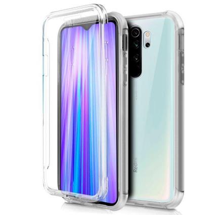 Funda  Silicona 3D para Xiaomi Redmi Note 8 Pro (Transparente Frontal + Trasera)