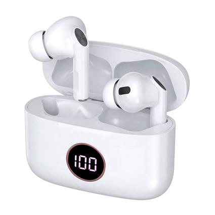Auriculares Stereo Bluetooth Dual Pod Earbuds Lcd  AIR PRO Blanco