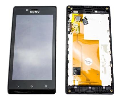 Ecrã tactil + LCD Sony Xperia J Negra ST26i / ST26a