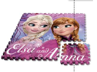 Tapete Puzzle em EVA Frozen 9 PÇS