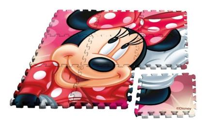 Tapete Puzzle EVA Minnie/Mickey 9pçs minnie