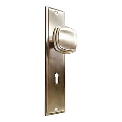 Puxador de porta placa  LATÃO ESCOVADO