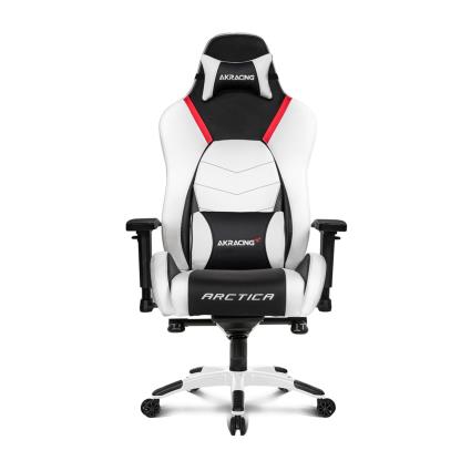 Cadeira Gaming Master Premium Artica, Pele Sintética, Branco e Preto