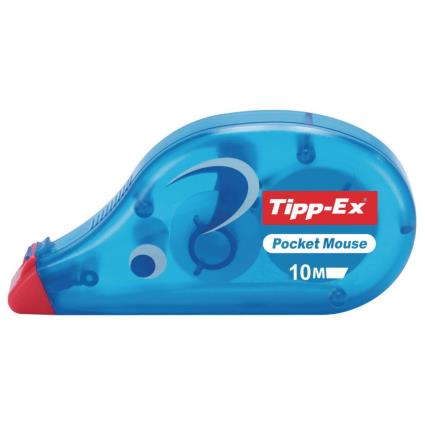 Fita Corretora Pocket Mouse, 4.2 mm x 10 m, Azul Transparente
