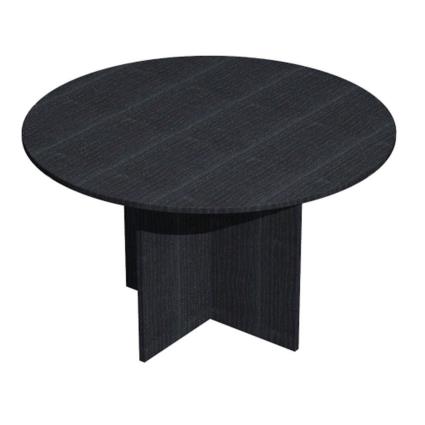 Mesa de Reuniões Redonda Picasso, 120 cm, Melamina, Preto