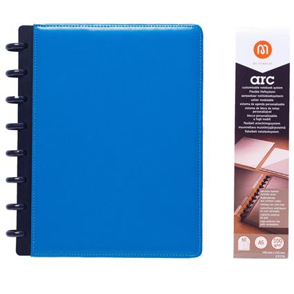 ARC Caderno Inteligente, A5, 60 Folhas, Pautado, 100 g/m², Capa em Pele, Azul