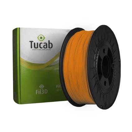 Rolo de Filamento de Impressão 3D em PLA de 1.75mm 1Kg Laranja - 