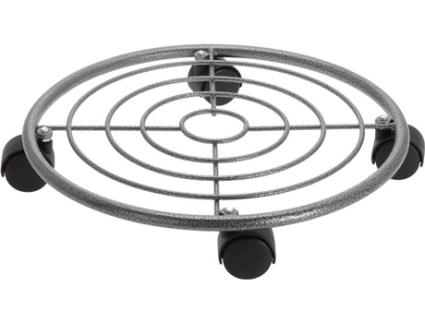 SUPORTE METALICO COM 4 RODAS 35X6,5CM PESO 780GRS CARGA MAXIMA 15KG