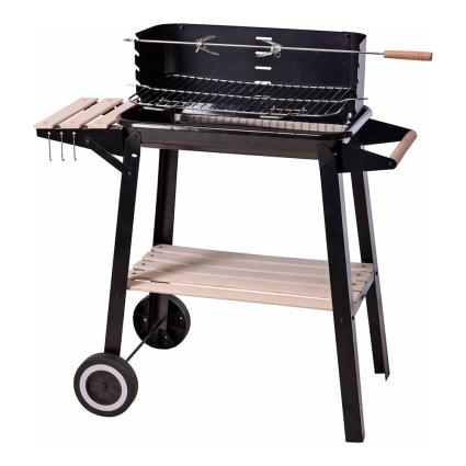 BARBECUE RETANGULAR DE CARBONO 54X34X6.5CM