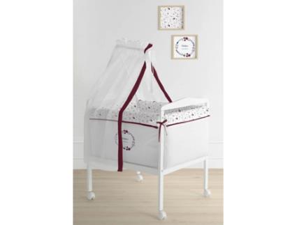 Mini Berço e Têxtil  Dulces Sueños Vermelho (57x25x82 cm)