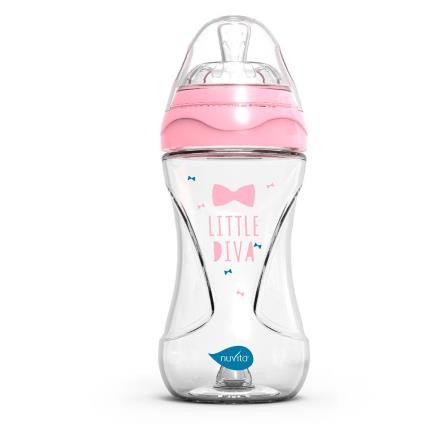 Garrafa Anti-cólica Glass Colection 240ml One Size Pink