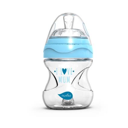 Garrafa Anti-cólica Glass Colection 140ml One Size Blue