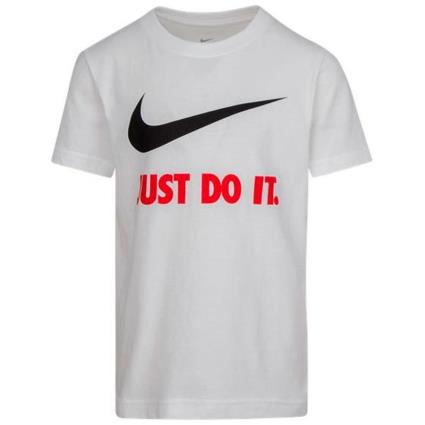 Camiseta De Manga Curta Swoosh Just Do It 5 Years White / Red