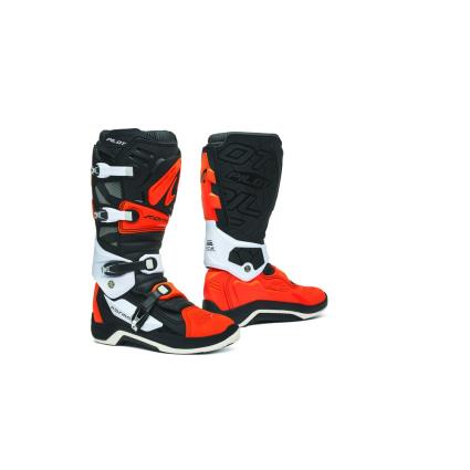 Botas Motocicleta  Pilot EU 46 noir/orange/blanc
