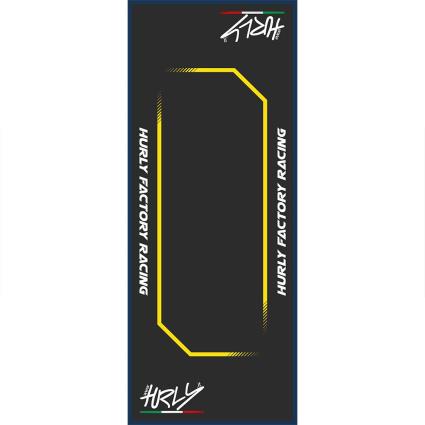 Workstation Mat 80x200 Cm One Size Black / Yellow