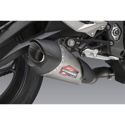Silenciador De Aço Inoxidável E Carbono Não Homologado At2 Street Triple 765 18-20 One Size Black / Silver