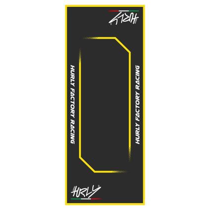 Workstation Mat 80x200 Cm One Size Black / Yellow