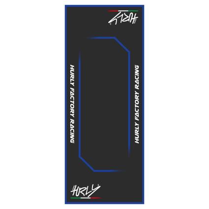 Workstation Mat 80x200 Cm One Size Black / Blue