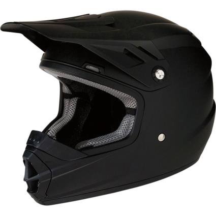 Capacete Motocross Rise Ascend Junior S Flat Black