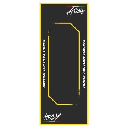 Workstation Mat 53x100 Cm One Size Black / Yellow