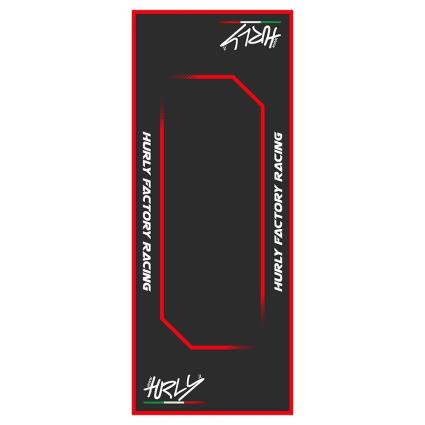 Workstation Mat 80x200 Cm One Size Black / Red