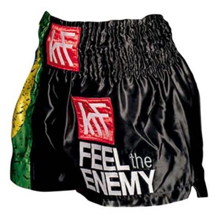 Calças Curtas Brazil Flag Muay Thai L Green