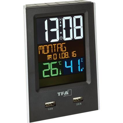 Tfa Dostmann Despertador Charge It Wireless One Size Black