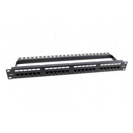 Patch Panel 3000002 Rj45 Cat5e 24p 19´´ One Size Black