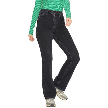 Jeans Cintura Alta Turin Bootcut 27 Black Denim