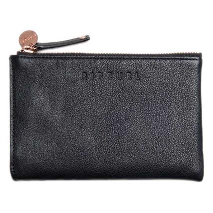 Mini Rfid Leather Coin Purse One Size Black