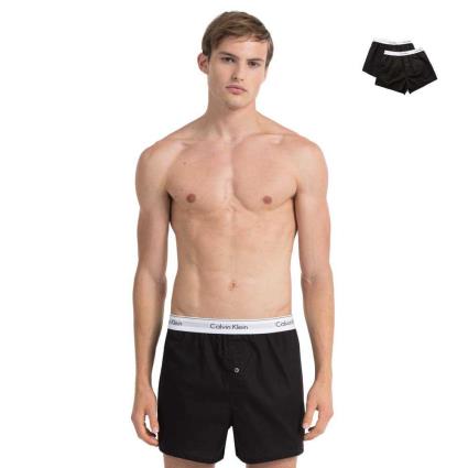 Cotton Slim Boxer Modern 2 Unidades XL Black / Black