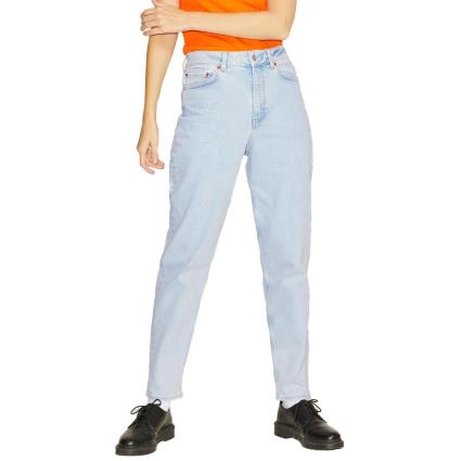 Jeans Cintura Alta Lisbon Mom 25 Light Blue Denim