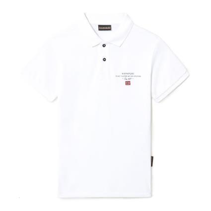 Polo Manga Curta K Elbas 5 8 Years Bright White 002