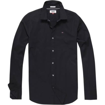 Camisa Manga Comprida Original Stretch Slim Fit XL Tommy Black