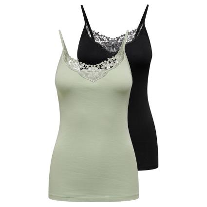 Camiseta Sem Mangas Kira Lace 2 Pares L Desert Sage / Pack Desert Sage / Black