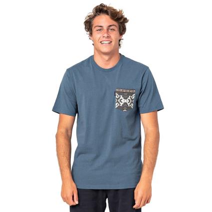 Camiseta De Manga Curta Pocket Ica XL Washed Navy