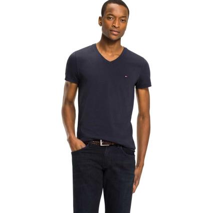 Camiseta De Manga Curta Core Stretch Slim L Navy Blazer