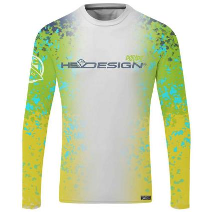 Camiseta De Manga Comprida Ocean Performance Dorado L White