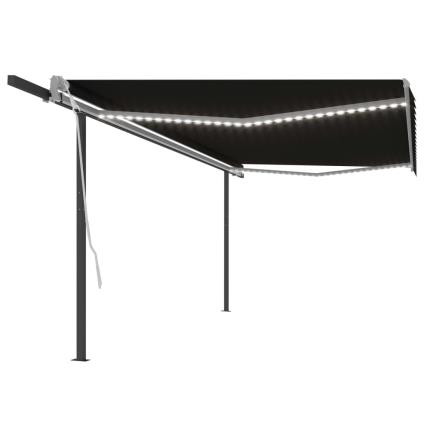 Toldo Automático com LED e Sensor de Vento 5x3 M Antracite