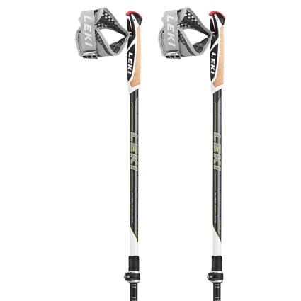LEKI - Poloneses Traveller Carbon 90-130 cm Dark Anthracite / Light Anthracite / White / Lime Poloneses Traveller Carbon 90-130 cm Dark Anthracite / Light Anthracite / White / Lime