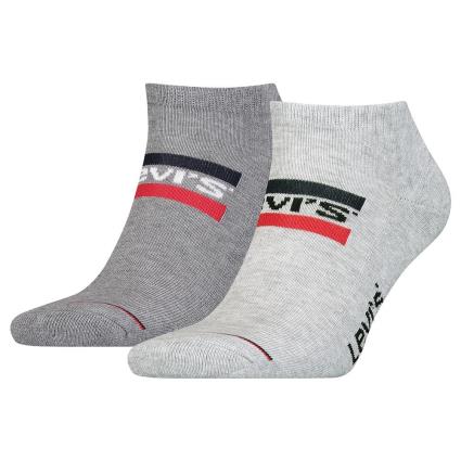 Levi´s ® Meias Médias Low Cut Sportswear Logo 2 Pares EU 35-38 Grey Combo