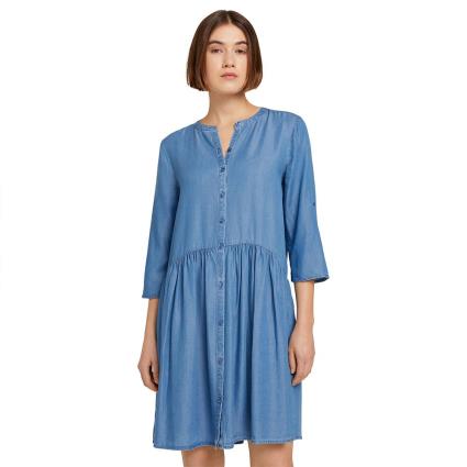 Vestido Tencel Placket XL Used Mid Stone Blue Denim