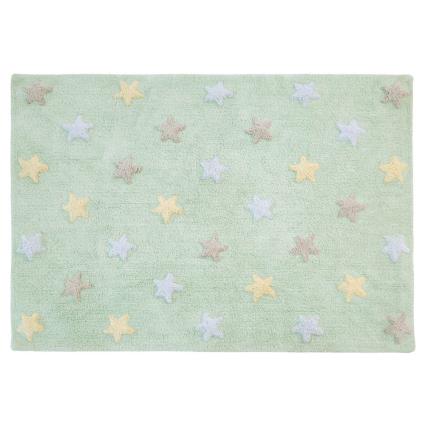 Tapete lavavel Tricolor Stars Soft Mint de 