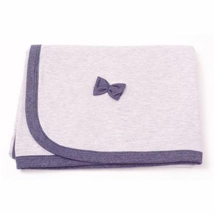 Manta bebe  Pure Cinza/Azul Marinho