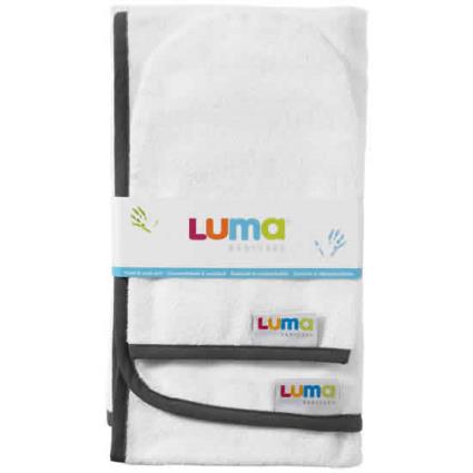Toalha e manopla de banho Luma branca