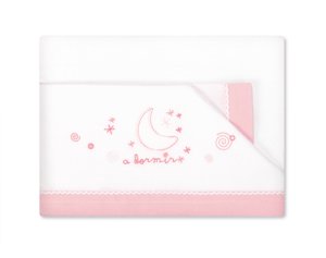 Triptico Carro FriendsAlgodão A Dormir Branco Rosa