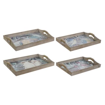 Tabuleiro DKD Home Decor (2 pcs) (40 x 30 x 6 cm)