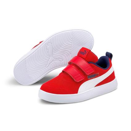 Treinadores Courtflex V2 Mesh Velcro Ps EU 32 Poppy Red /  White